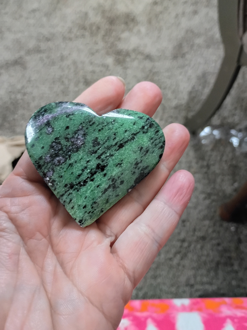 Ruby Zoizite Heart
